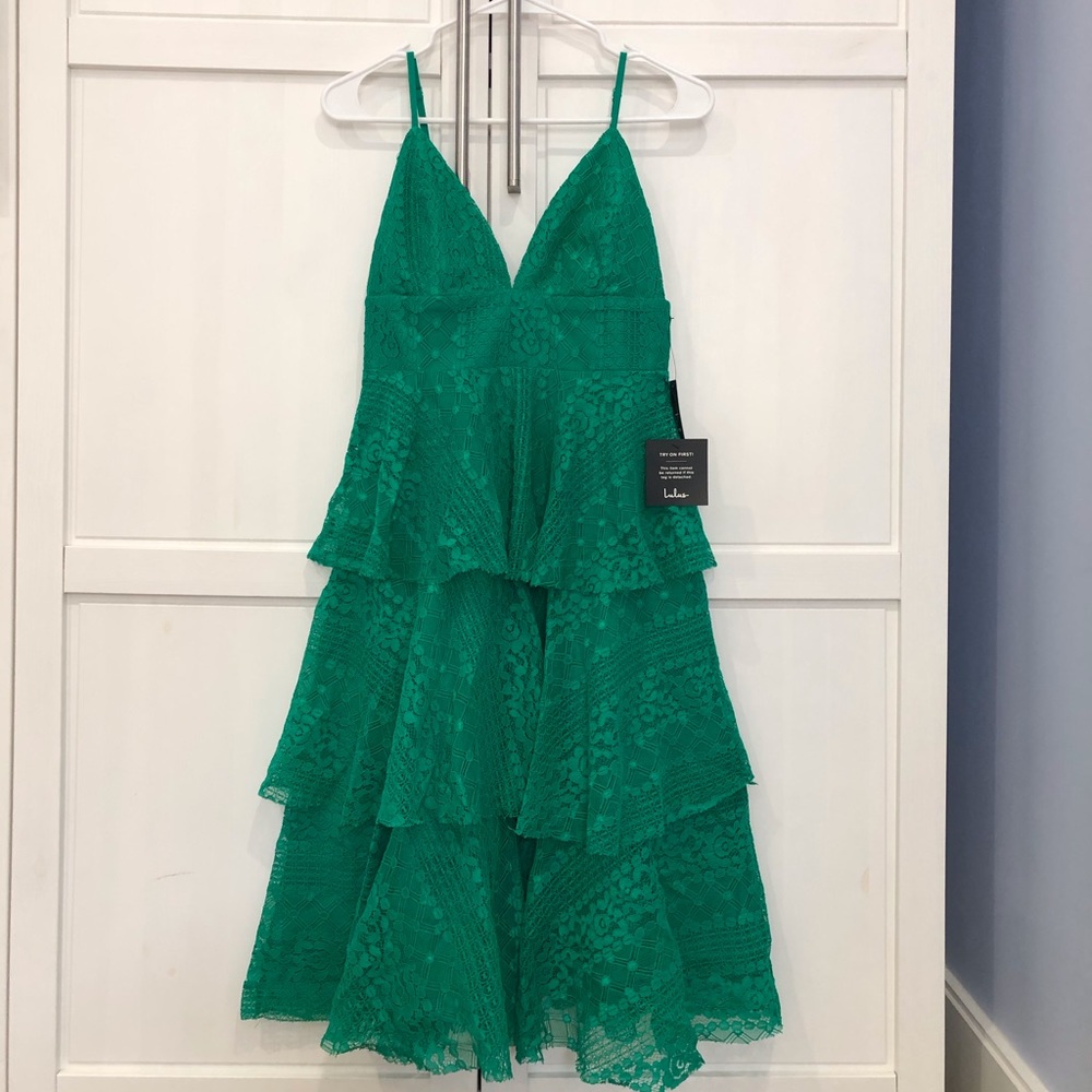 Lulus green knee length dress